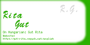 rita gut business card